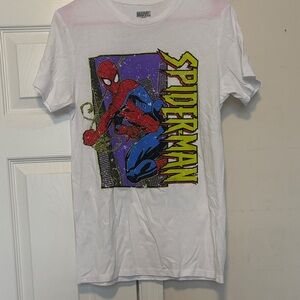 Marvel Spider-Man White Tee with Red and Blue Graphic